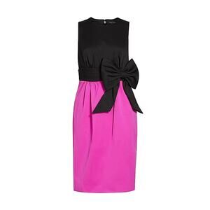 Kate Spade New York Mainline Colorblock Sheath Dress Bow Detail 16 Pink Formal